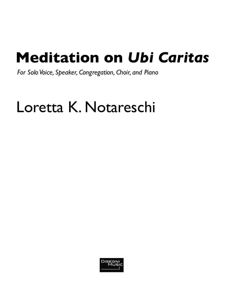 Meditation on Ubi Caritas PDF