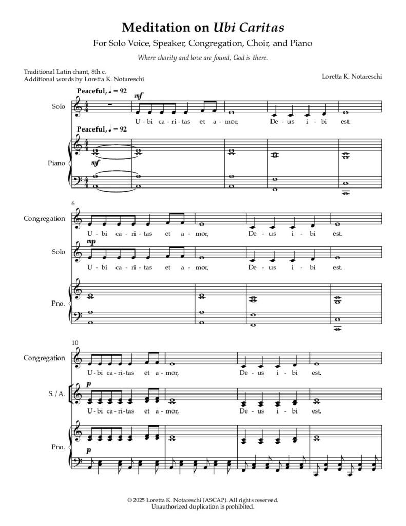 Meditation on Ubi Caritas PDF