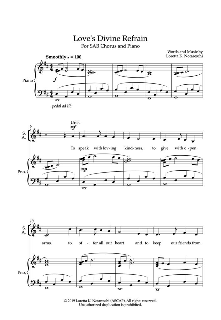 Love's Divine Refrain PDF